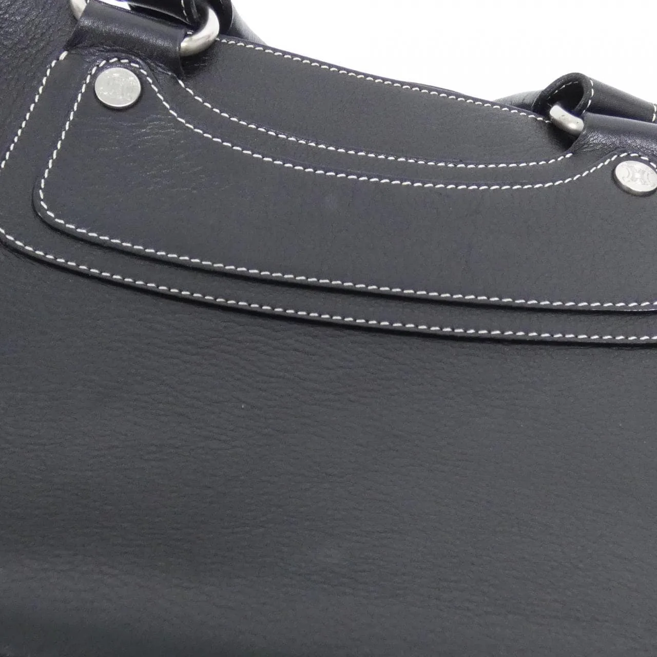 CELINE Boogie 134023SOF Handbag Leather Black Leather Rank B - Thumbnail 3