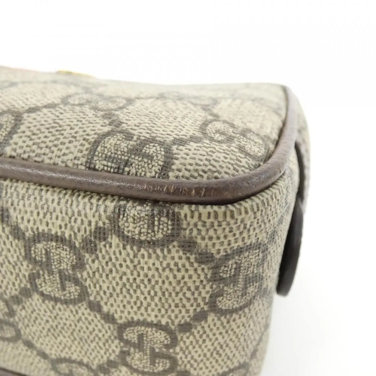 GUCCI 760019 96IWT Pouch Canvas 黑色 帆布 中古品A - 縮圖 3