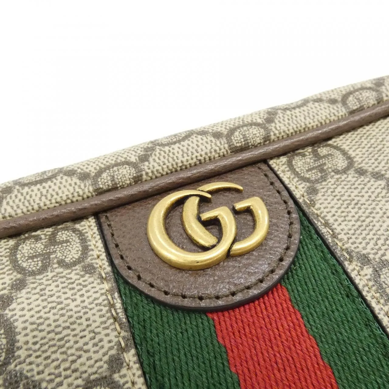 GUCCI 760019 96IWT Pouch Canvas 黑色 帆布 中古品A - 縮圖 4