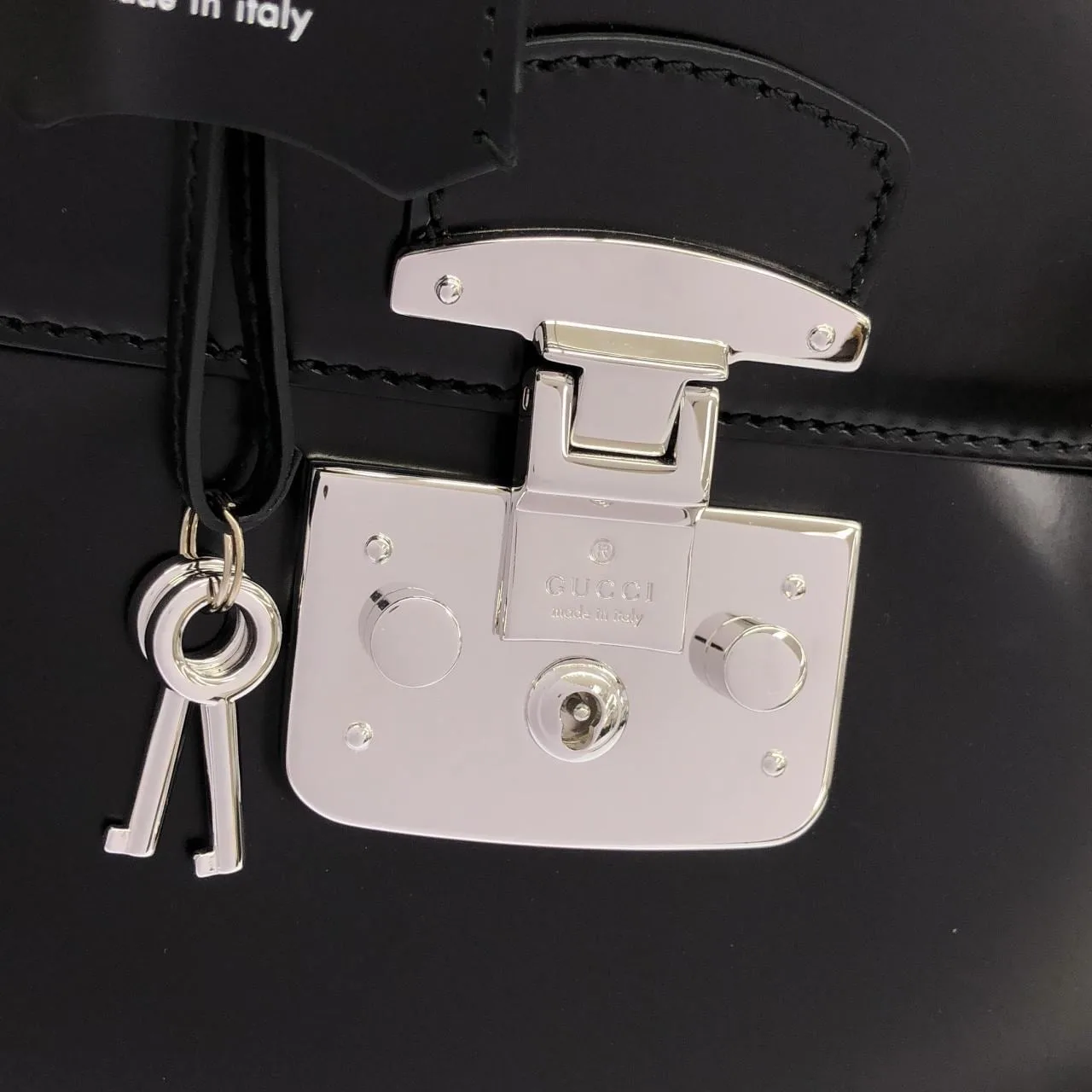 GUCCI 331829 CLG0F 手提包 皮革 黑色 皮革 中古品A - 縮圖 7