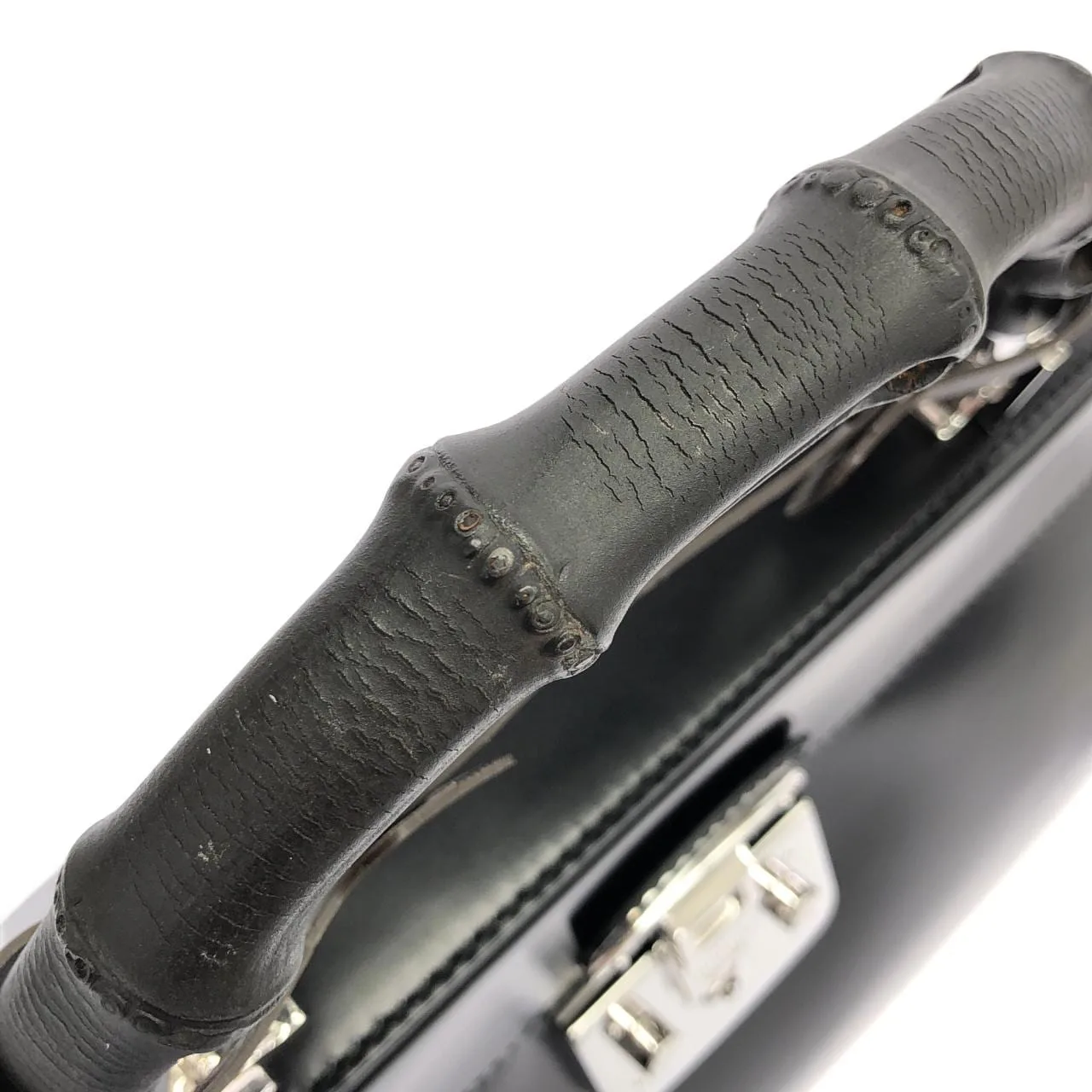 GUCCI 331829 CLG0F 手提包 皮革 黑色 皮革 中古品A - 縮圖 8