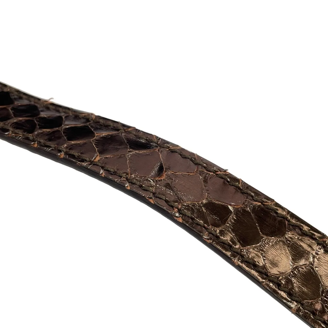 GUCCI Bamboo Shopper 323660 手提包 蟒蛇皮 黑色 蟒蛇皮 中古品A - 縮圖 8