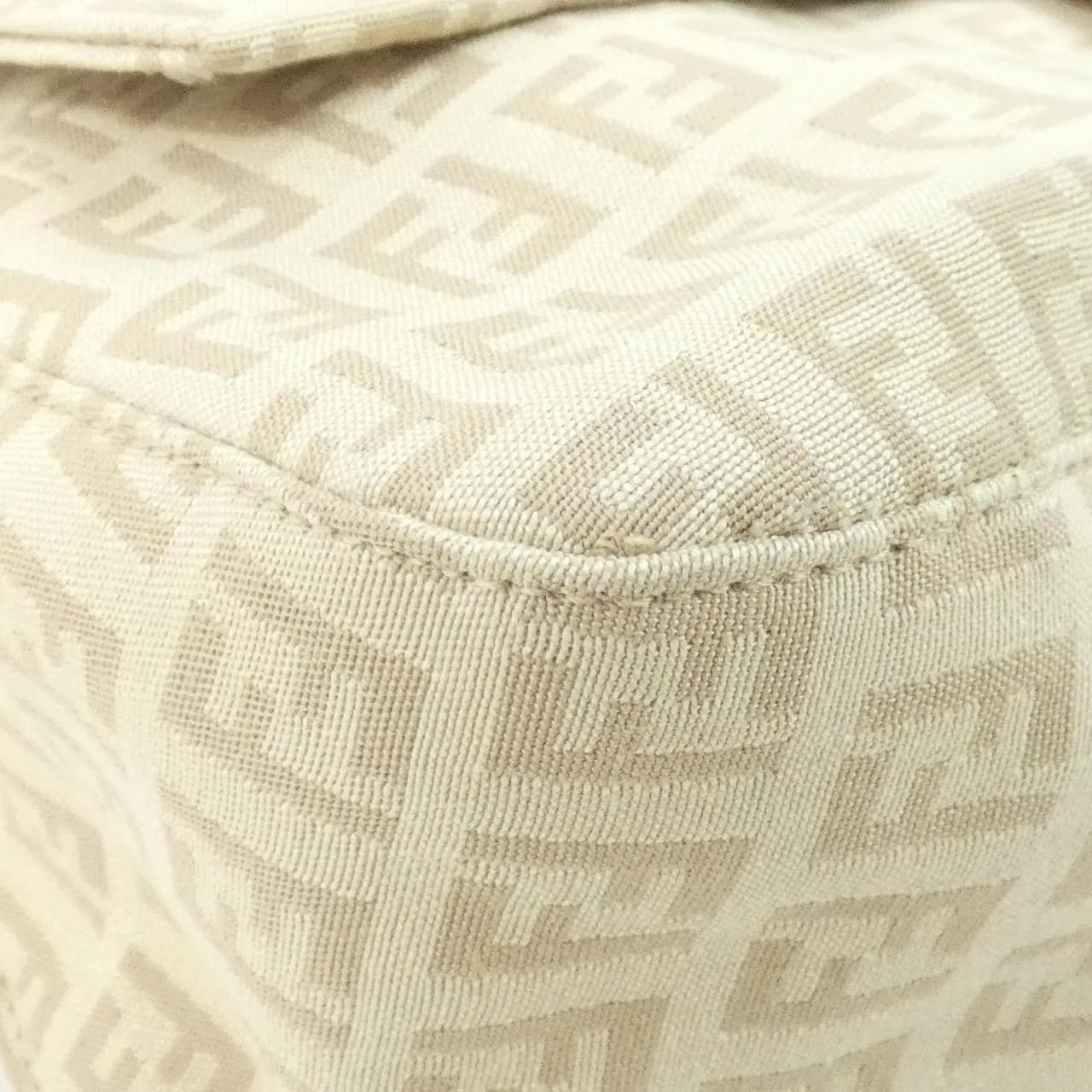 FENDI Baguette 8BR001 LPN Shoulder Canvas Beige Canvas Rank A - Thumbnail 3