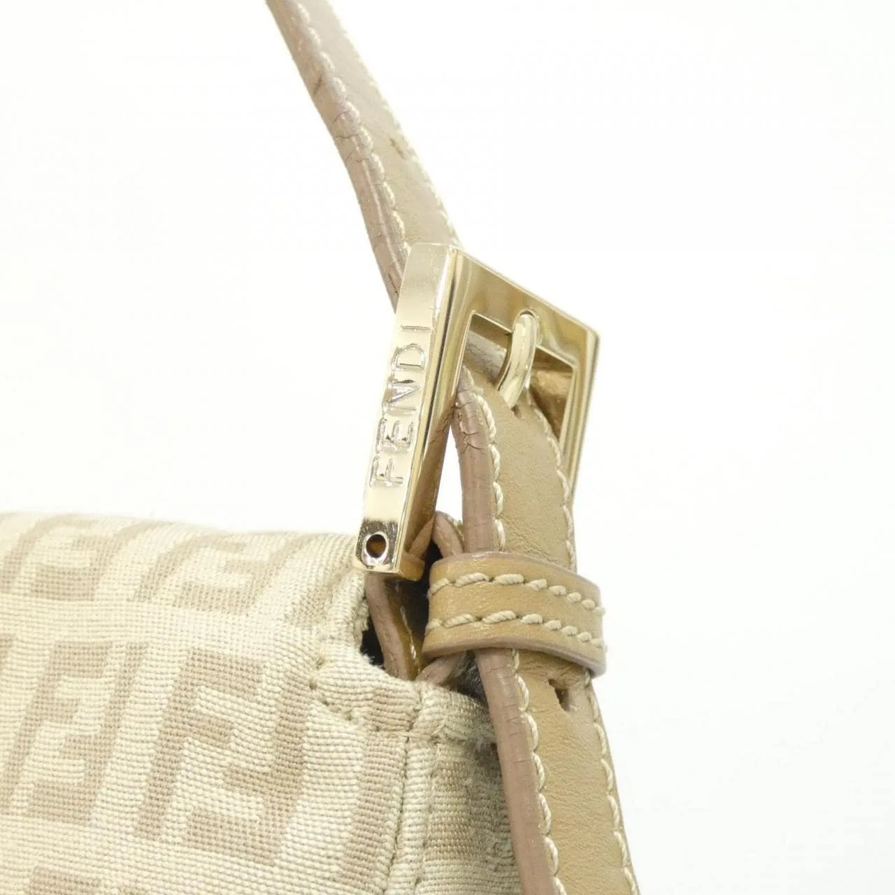 FENDI Baguette 8BR001 LPN Shoulder Canvas Beige Canvas Rank A - Thumbnail 5