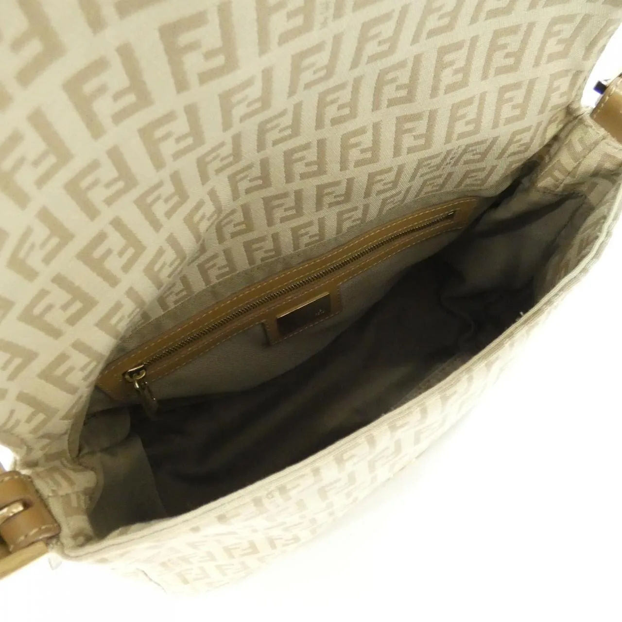 FENDI Baguette 8BR001 LPN Shoulder Canvas Beige Canvas Rank A - Thumbnail 8