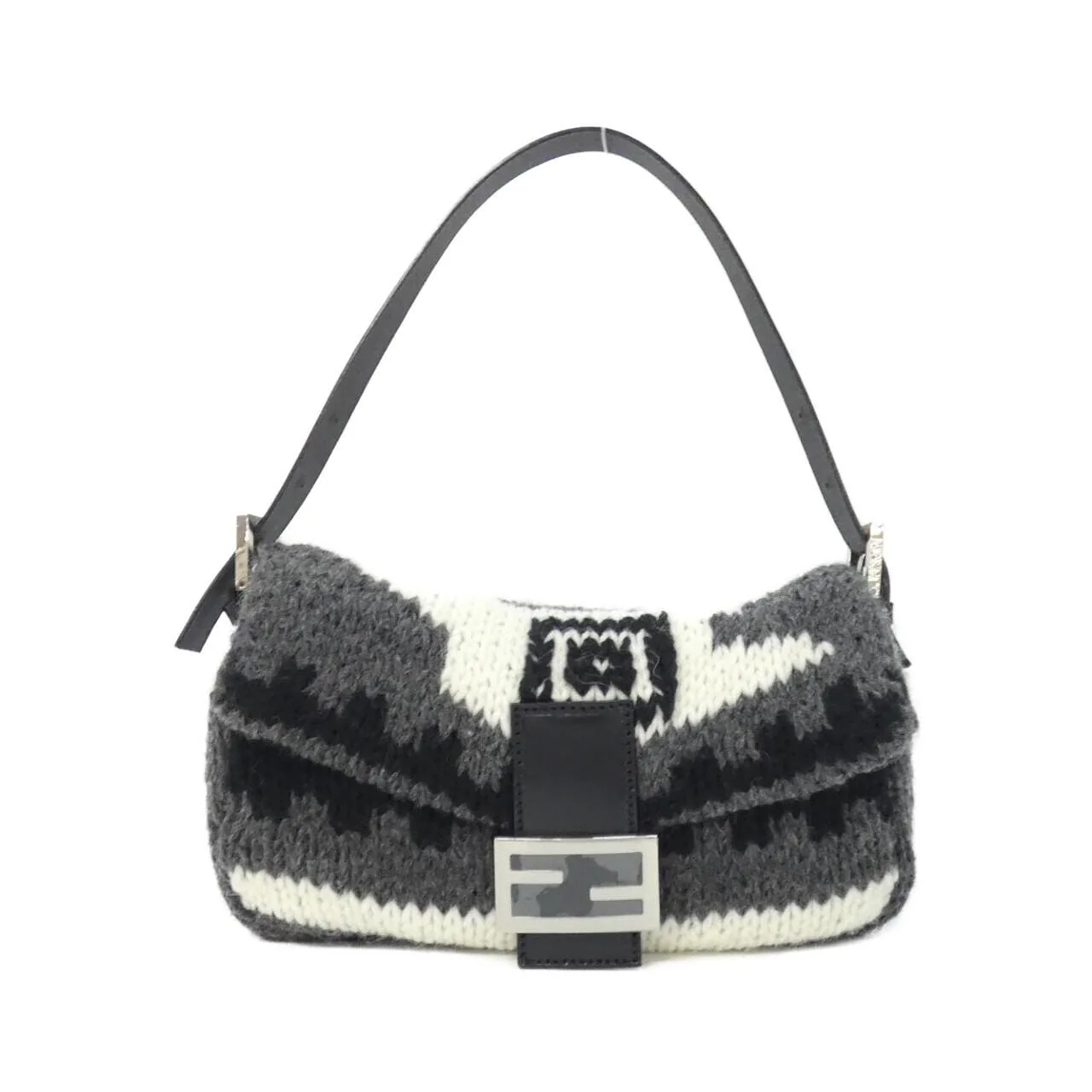 FENDI Baguette 16059 Shoulder Black