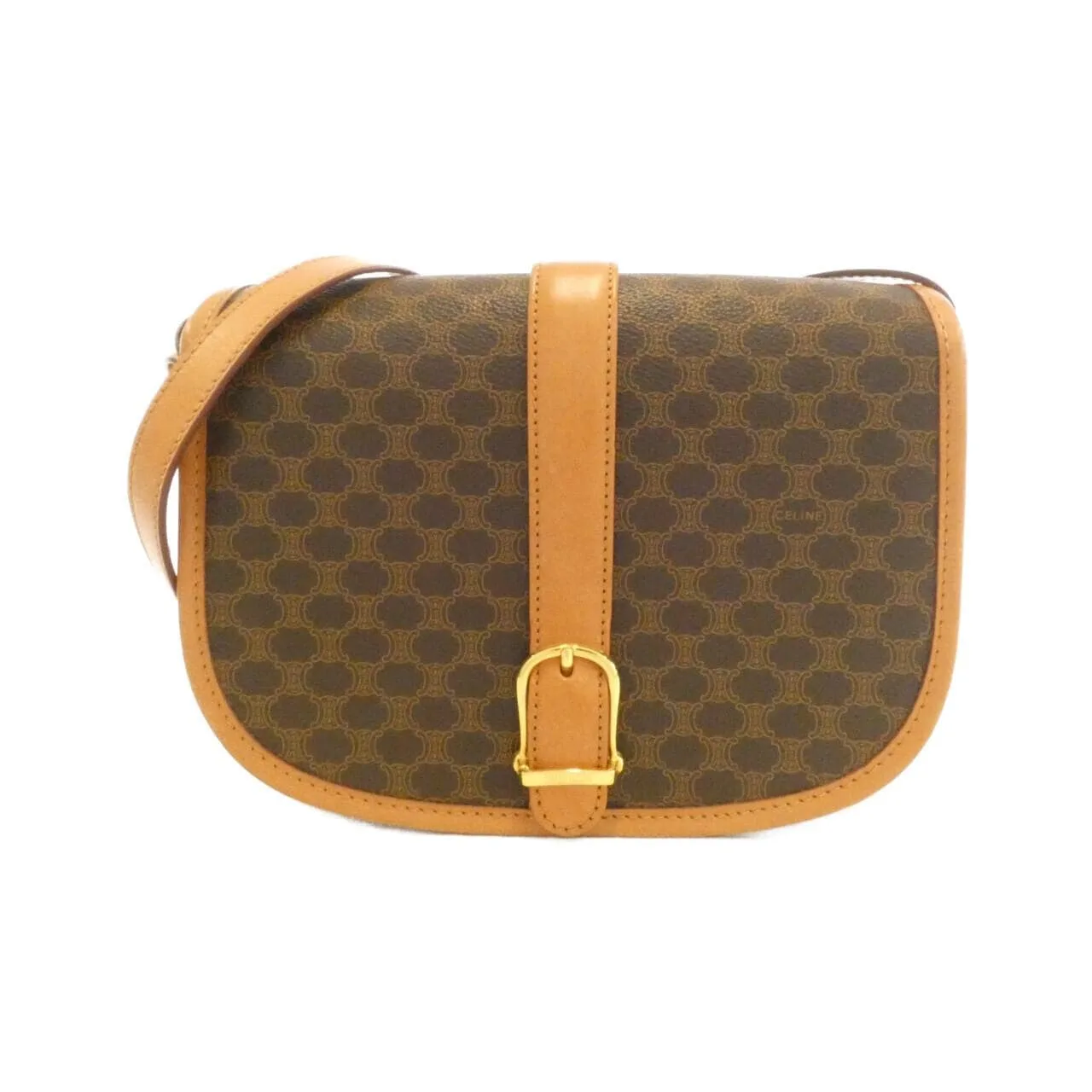 CELINE Shoulder Canvas Brown