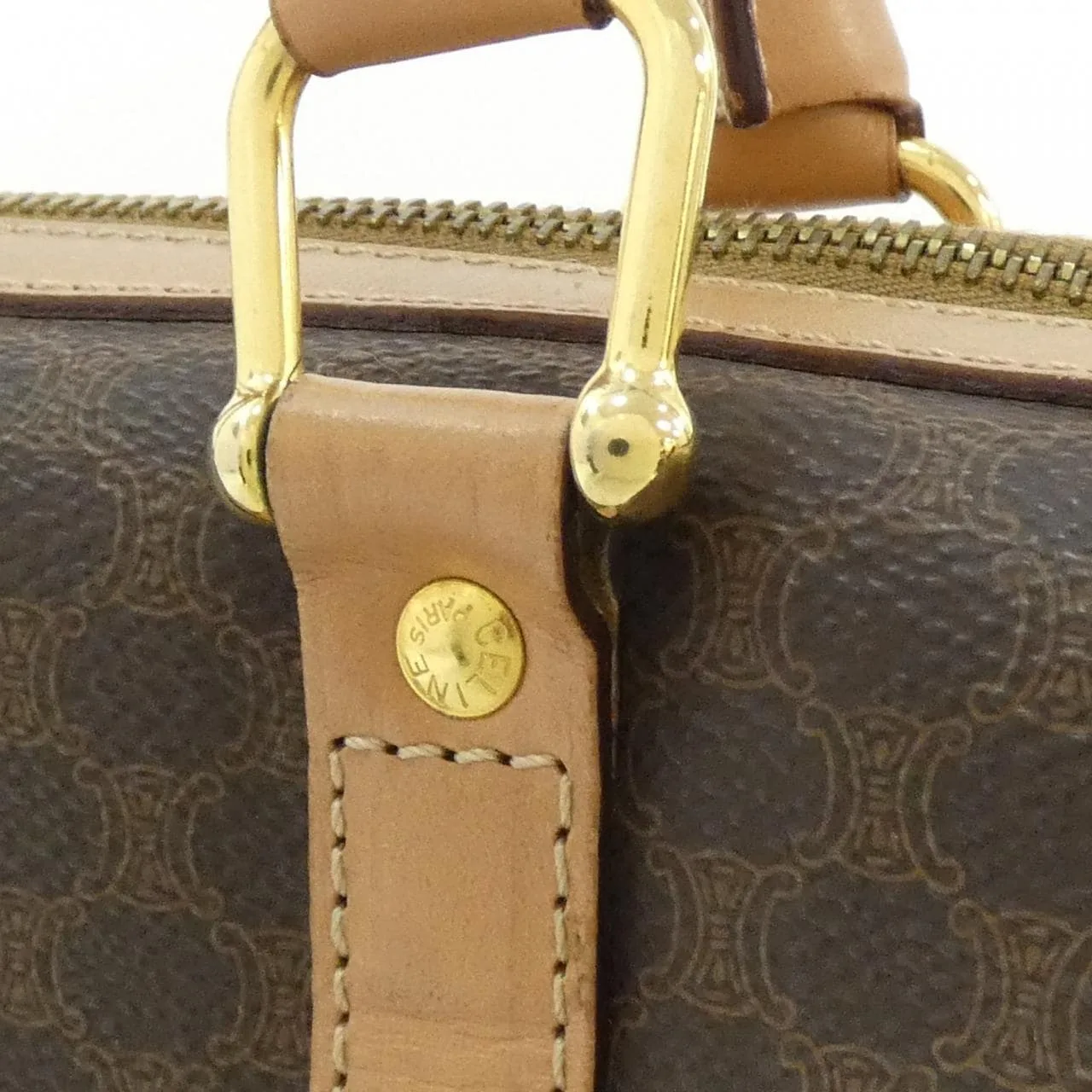 CELINE Boston Canvas 棕色 帆布 中古品A - 縮圖 7