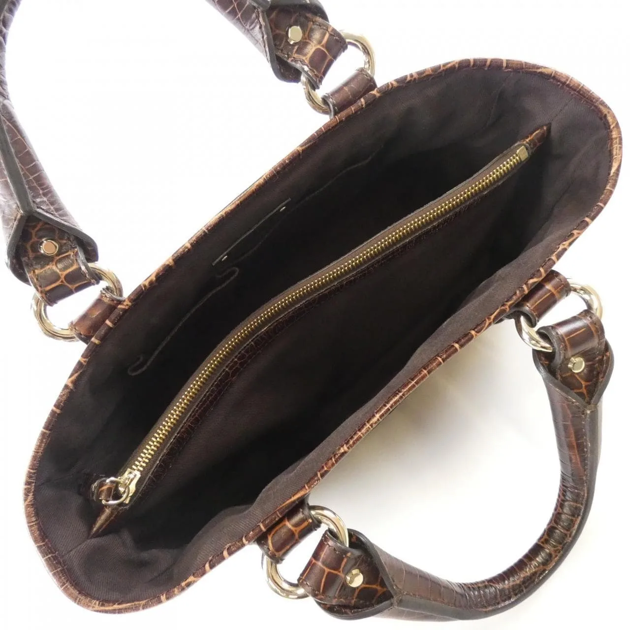 CELINE Boogie Handbag Canvas Brown Canvas Rank B - Thumbnail 7