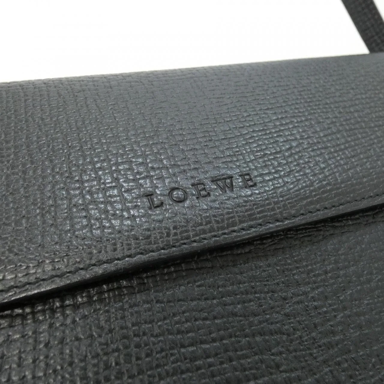 LOEWE Shoulder Leather Black Leather Rank A - Thumbnail 4