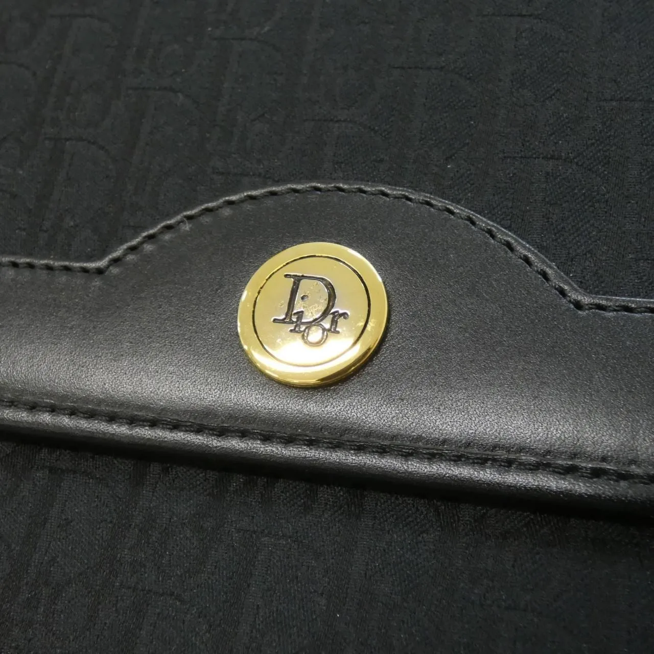 DIOR Shoulder Canvas 黑色 帆布 中古品A - 縮圖 5