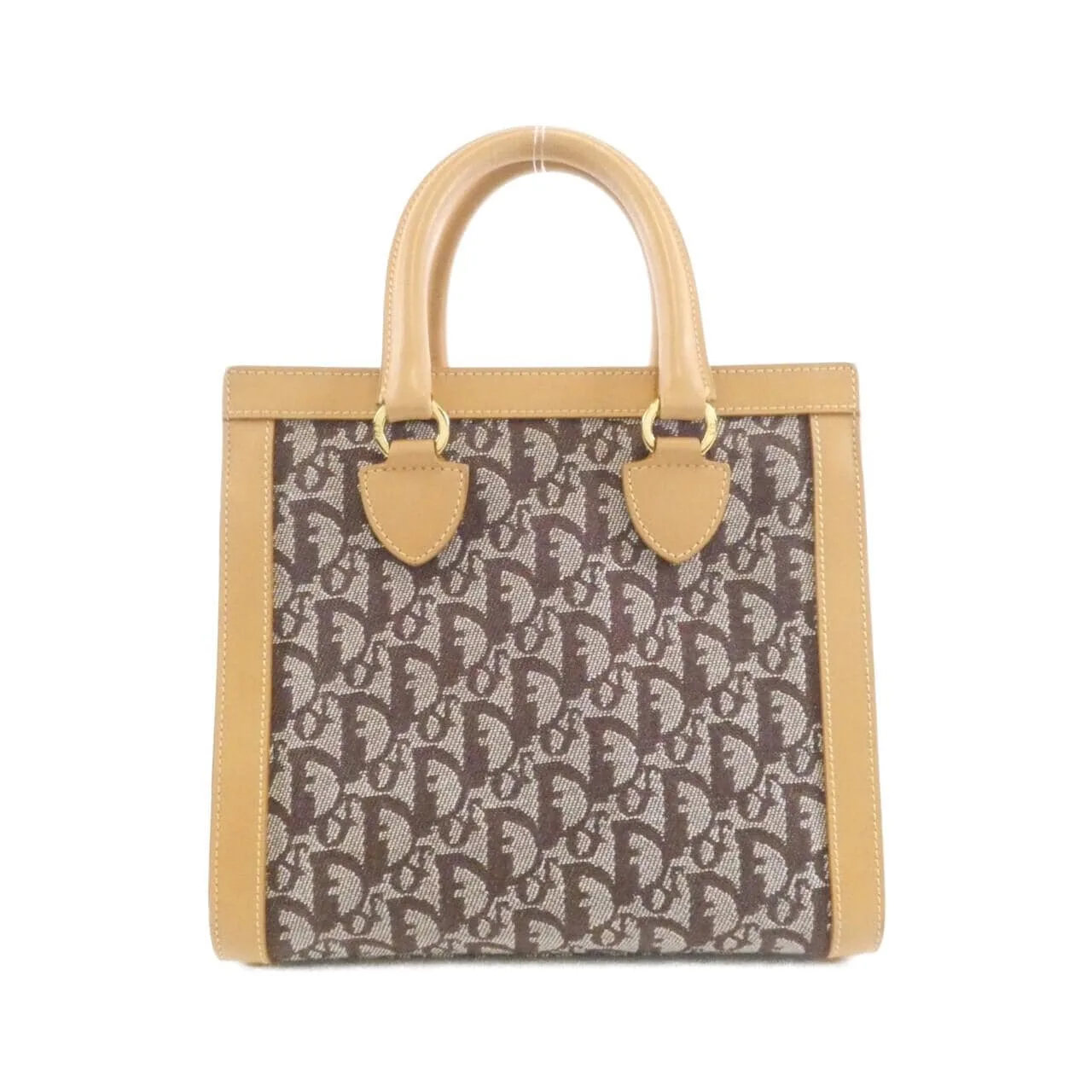 DIOR Handbag Canvas 棕色 帆布 中古品B - 縮圖 2