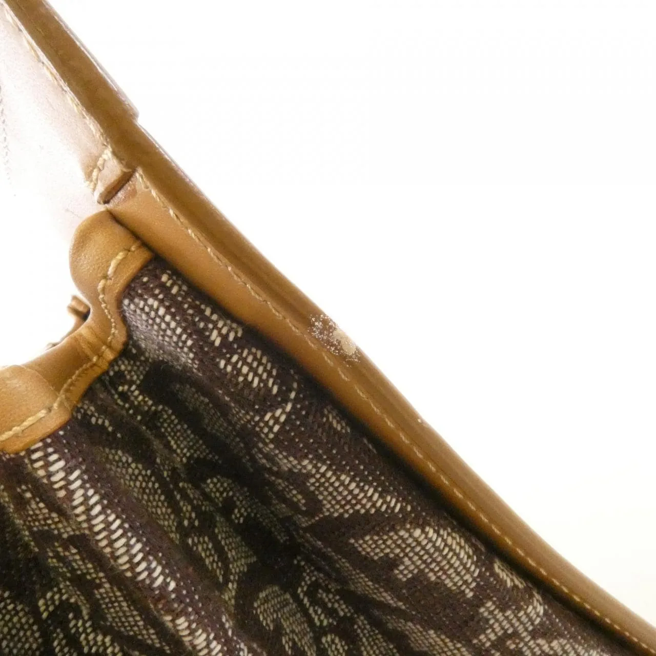 DIOR Handbag Canvas 棕色 帆布 中古品B - 縮圖 5