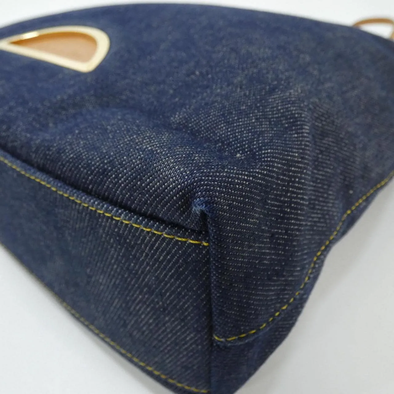 DIOR Handbag Denim 酒紅色 牛仔布 中古品A - 縮圖 3