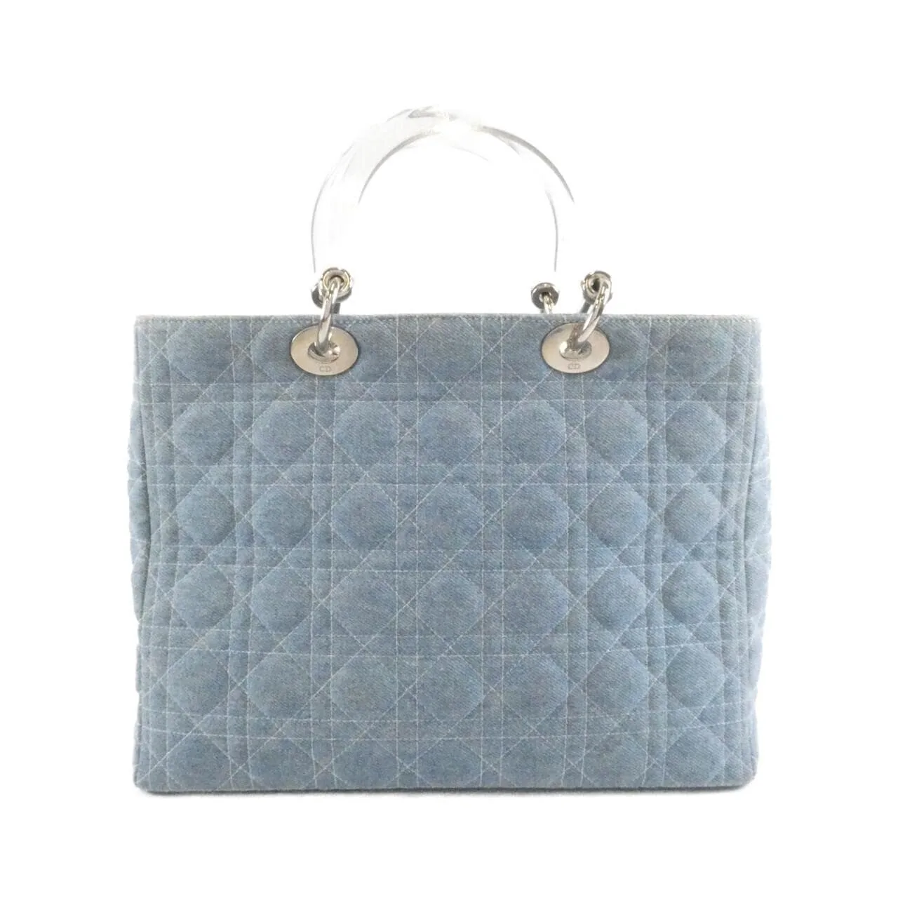 DIOR Lady Dior CAJ44561 Handbag Canvas 藍色 帆布 中古品B - 縮圖 2