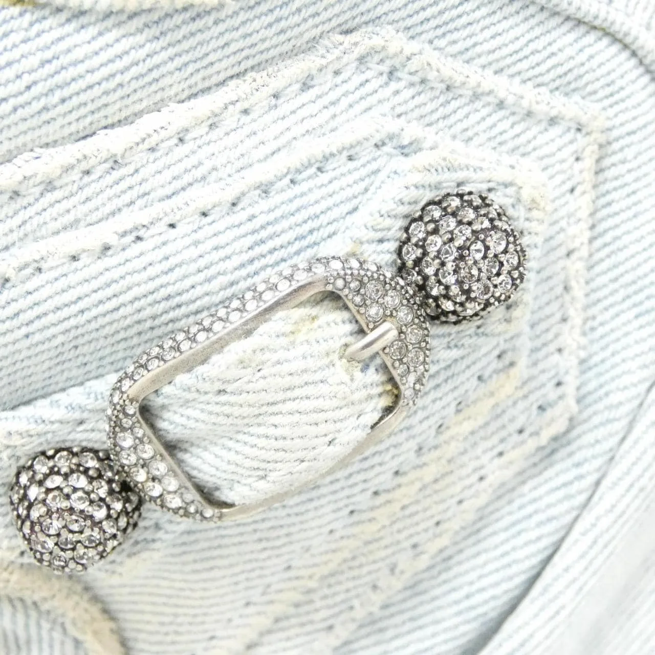 BALENCIAGA Le Cagole 671309 2AABV 肩背包 牛仔布 黑色 牛仔布 中古品A - 縮圖 4