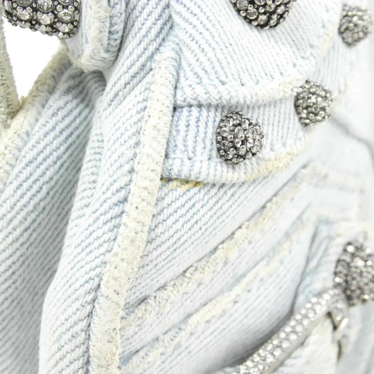 BALENCIAGA Le Cagole 671309 2AABV 肩背包 牛仔布 黑色 牛仔布 中古品A - 縮圖 6