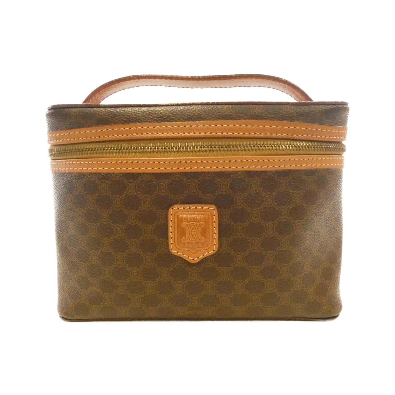 CELINE Handbag Canvas Brown