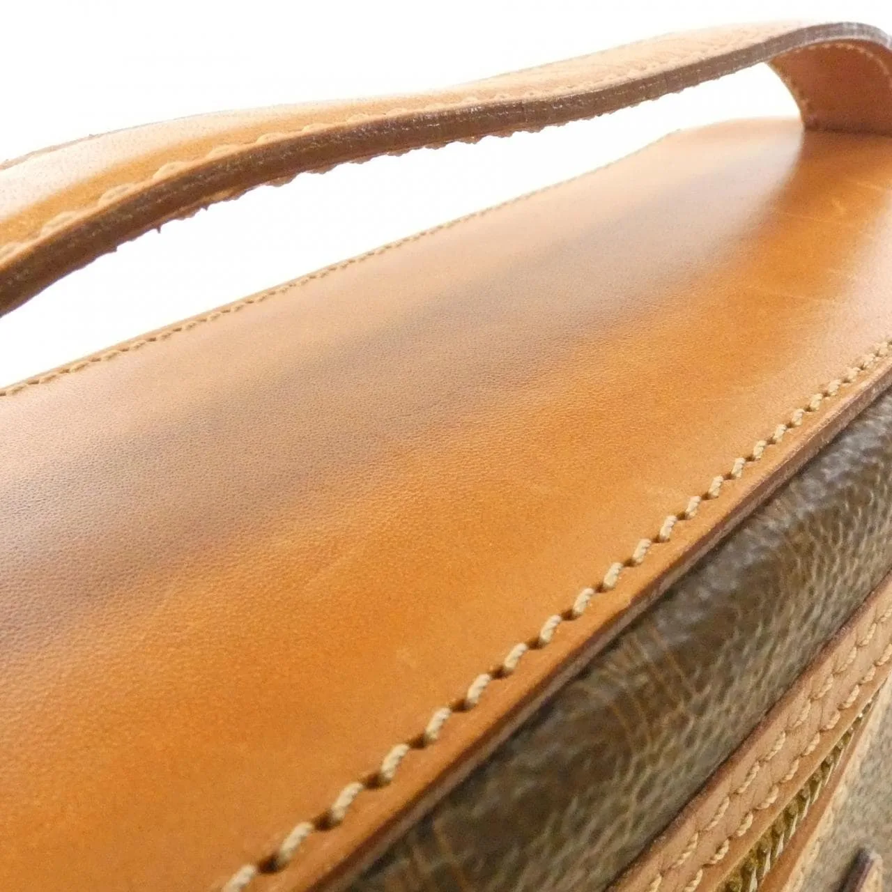 CELINE Handbag Canvas 棕色 帆布 中古品B - 縮圖 5