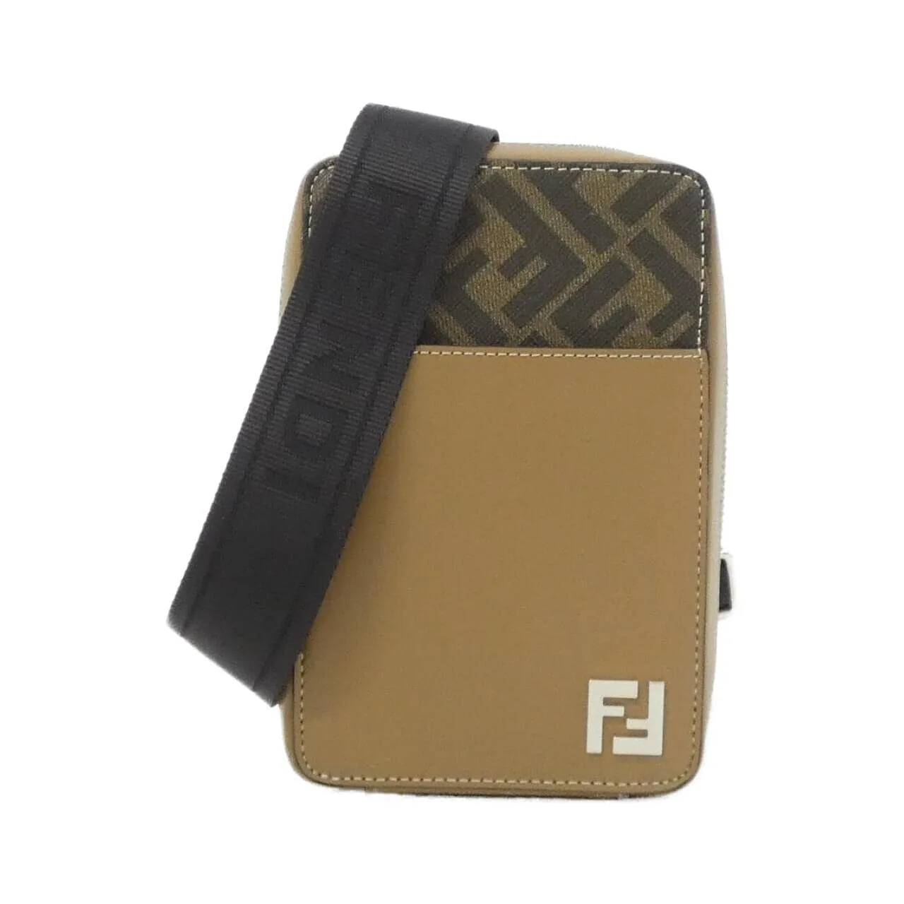 FENDI 7AS239 AFF2 Shoulder Canvas Black