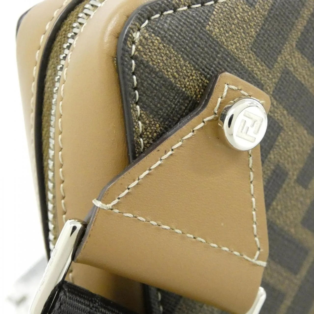 FENDI 7AS239 AFF2 Shoulder Canvas Black Canvas Rank A - Thumbnail 7