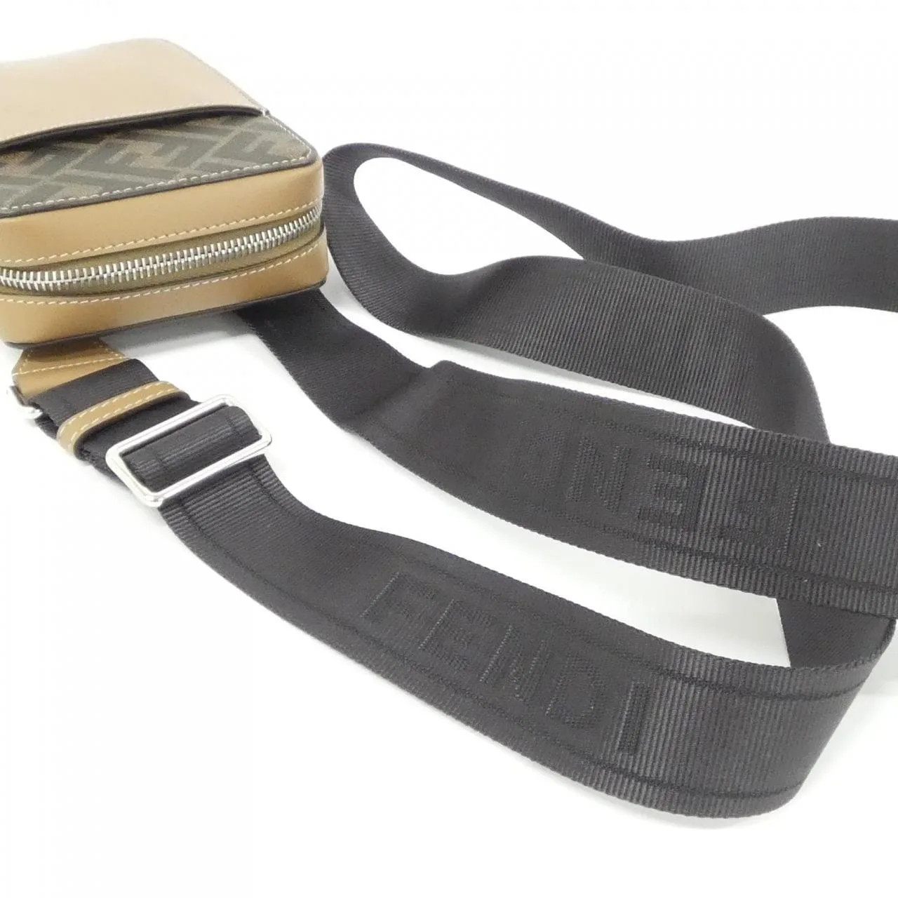 FENDI 7AS239 AFF2 Shoulder Canvas Black Canvas Rank A - Thumbnail 8