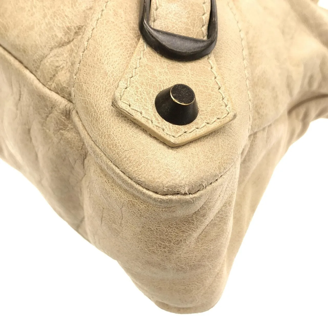 BALENCIAGA 103208 D94JT Handbag Lambskin Black Lambskin Rank B - Thumbnail 3