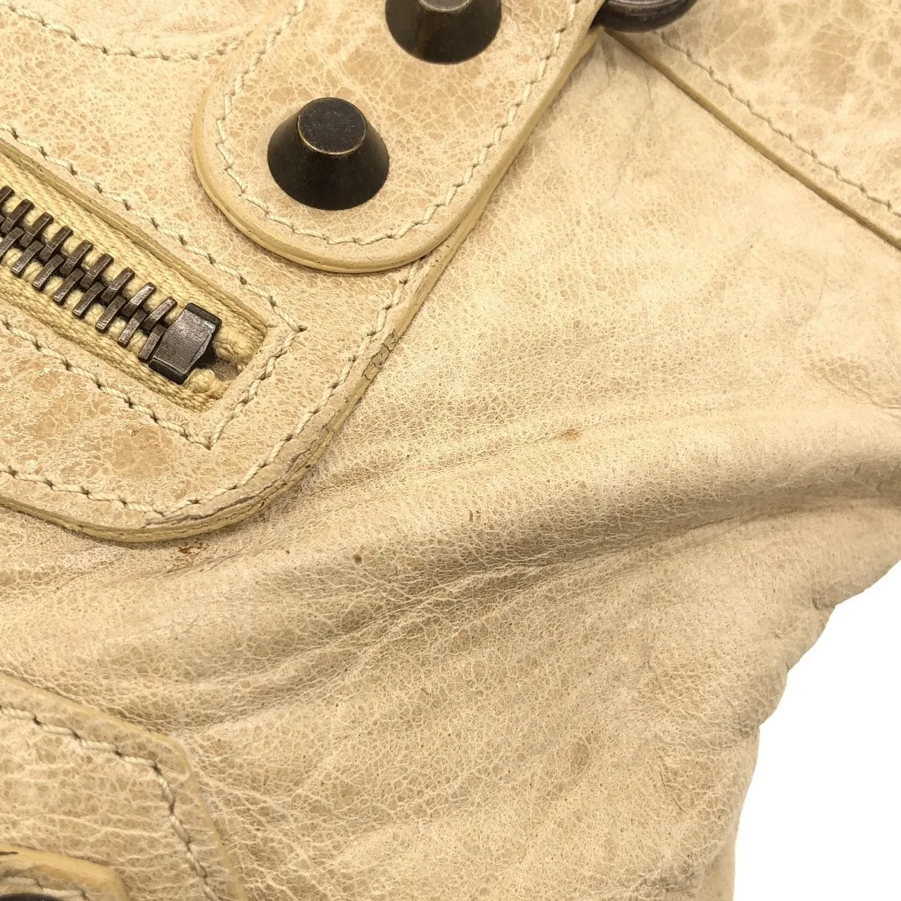 BALENCIAGA 103208 D94JT Handbag Lambskin Black Lambskin Rank B - Thumbnail 4