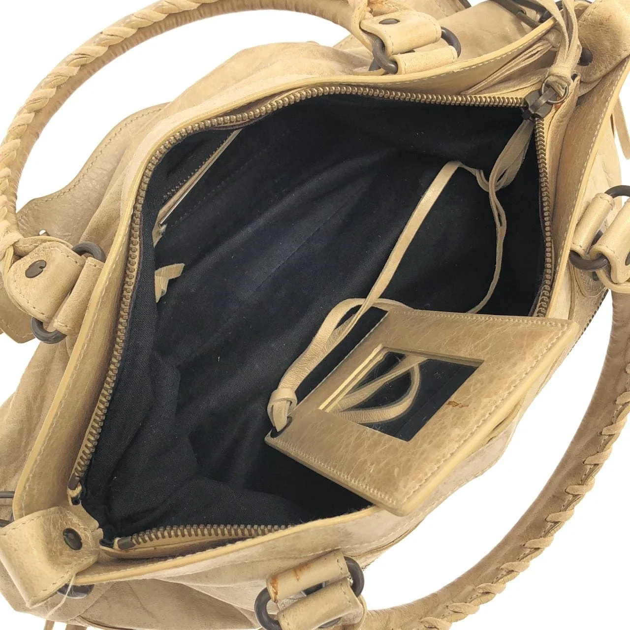 BALENCIAGA 103208 D94JT Handbag Lambskin Black Lambskin Rank B - Thumbnail 9