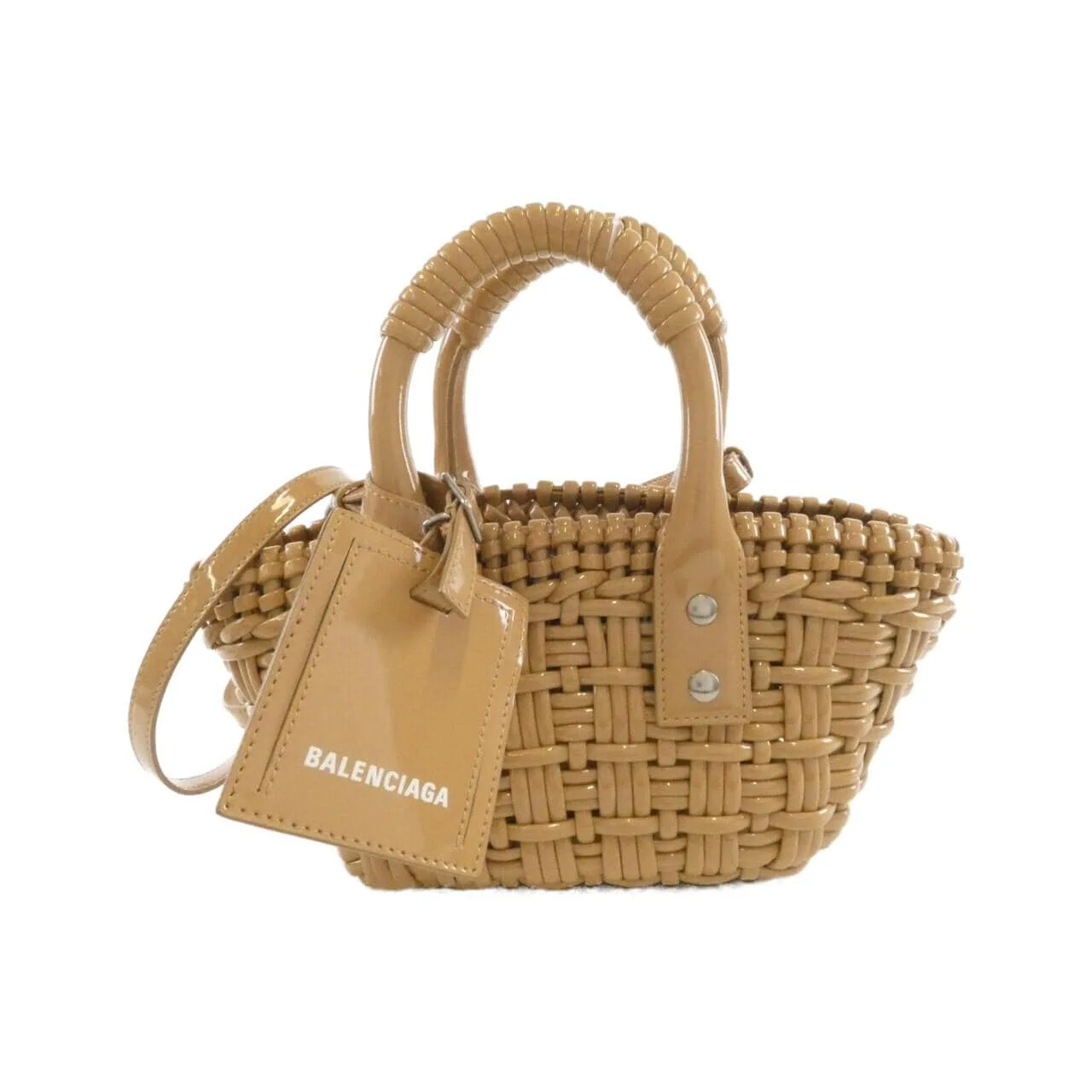 BALENCIAGA Bistro 678028 2IE3Y Handbag Patent Leather