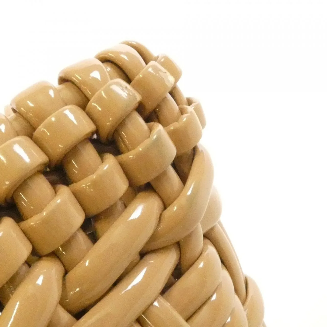 BALENCIAGA Bistro 678028 2IE3Y Handbag Patent Leather 米色 漆皮 中古品B - 縮圖 5