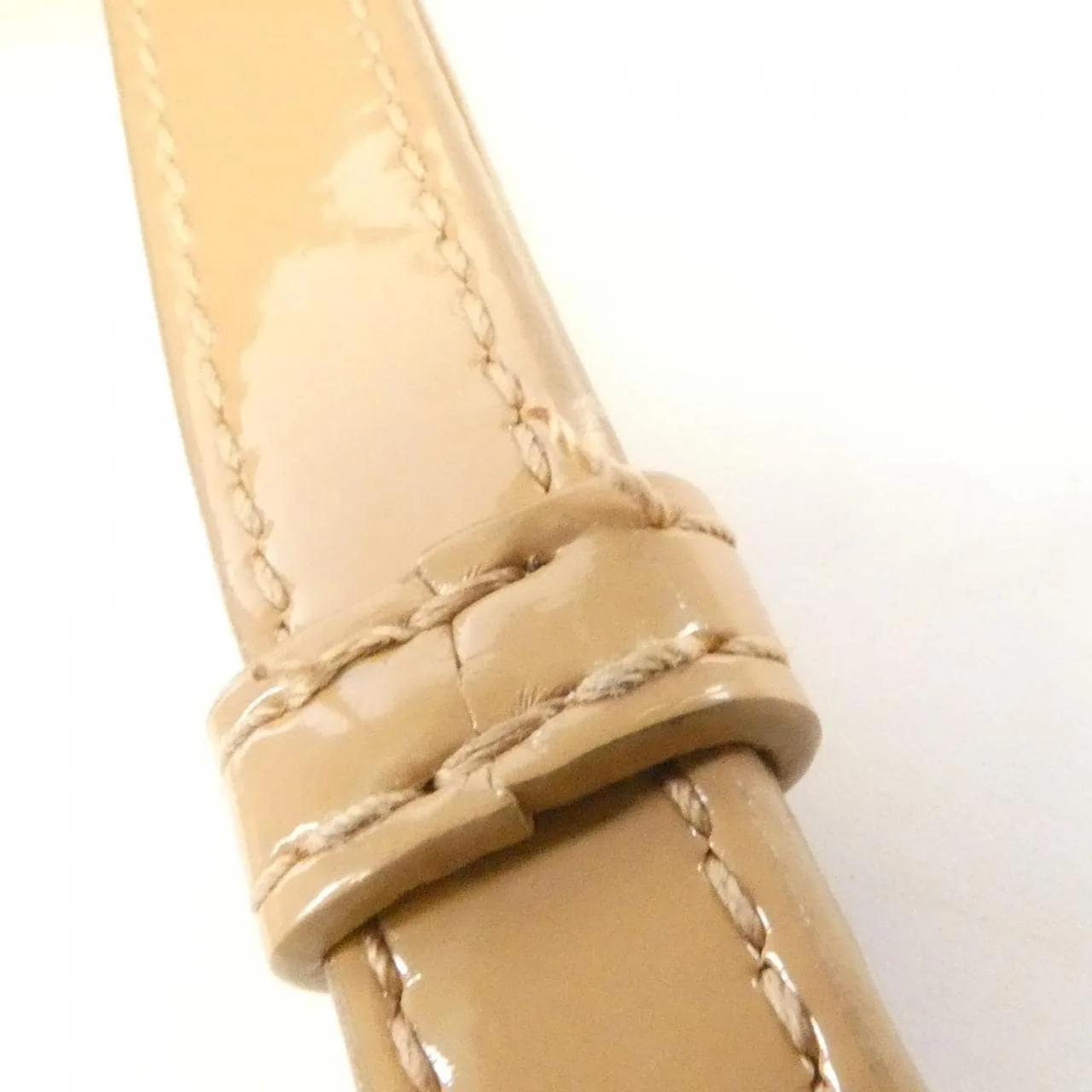 BALENCIAGA Bistro 678028 2IE3Y Handbag Patent Leather 米色 漆皮 中古品B - 縮圖 7