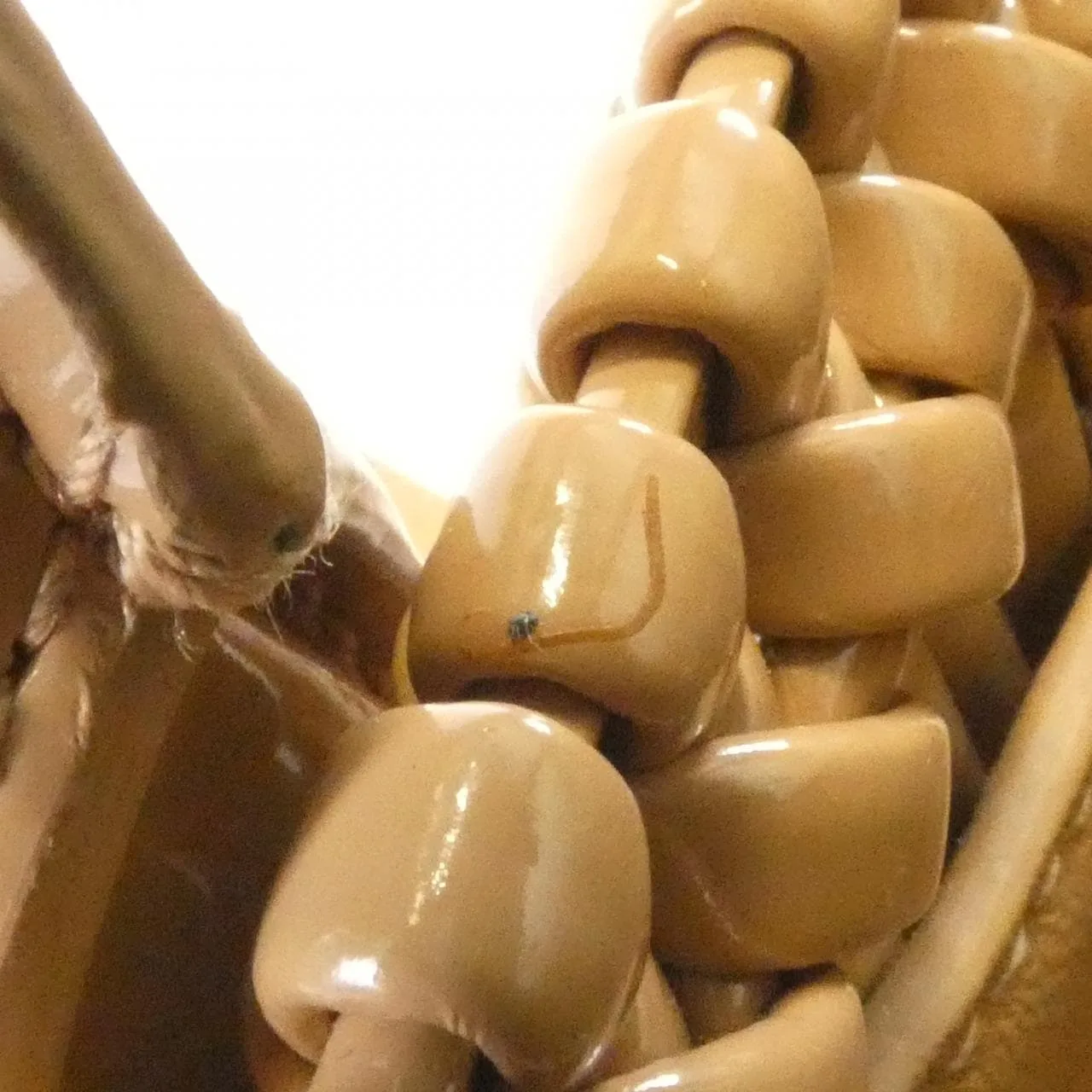 BALENCIAGA Bistro 678028 2IE3Y Handbag Patent Leather 米色 漆皮 中古品B - 縮圖 9