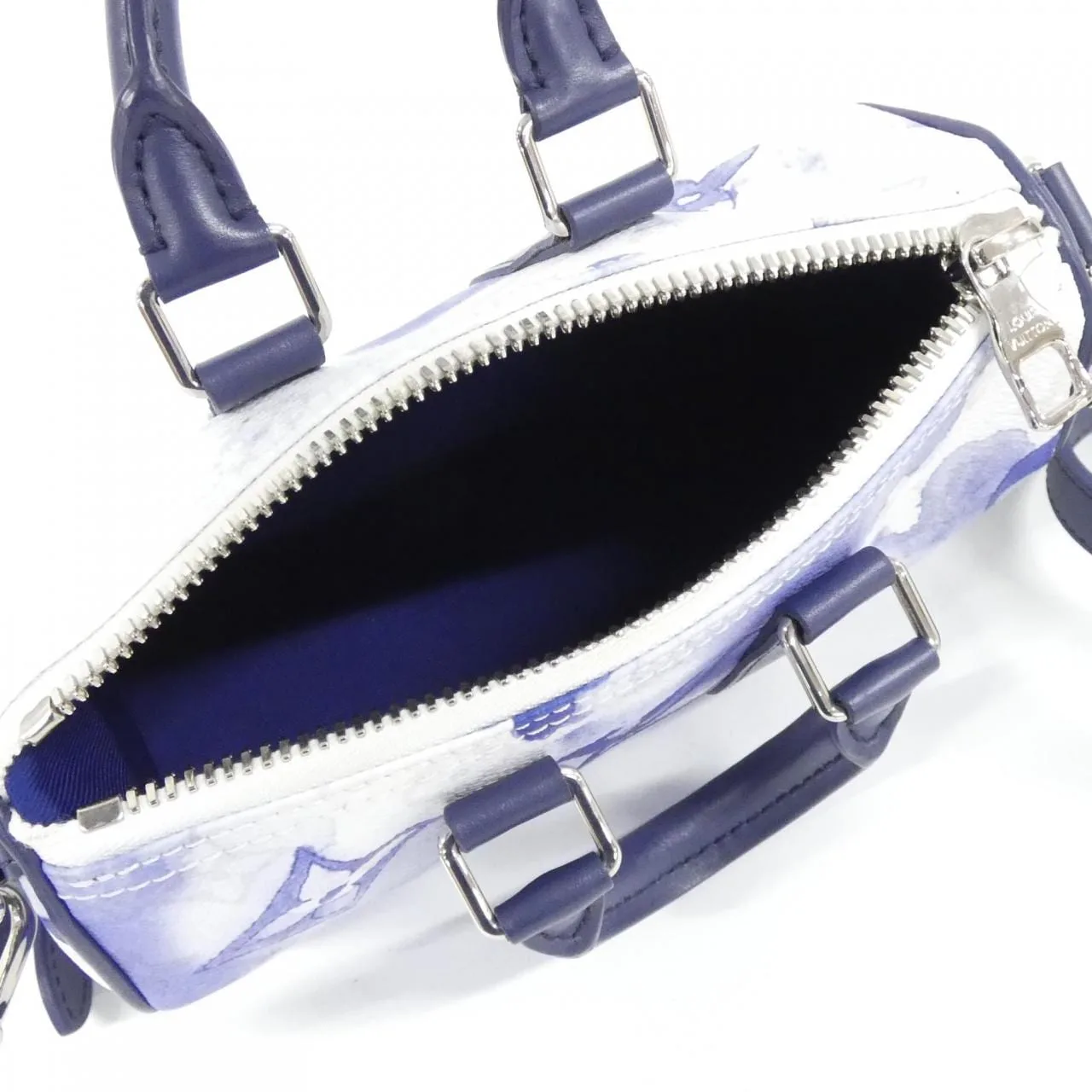 LOUIS VUITTON Keepall M45761 Boston Monogram 藍色 Monogram 中古品A - 縮圖 6