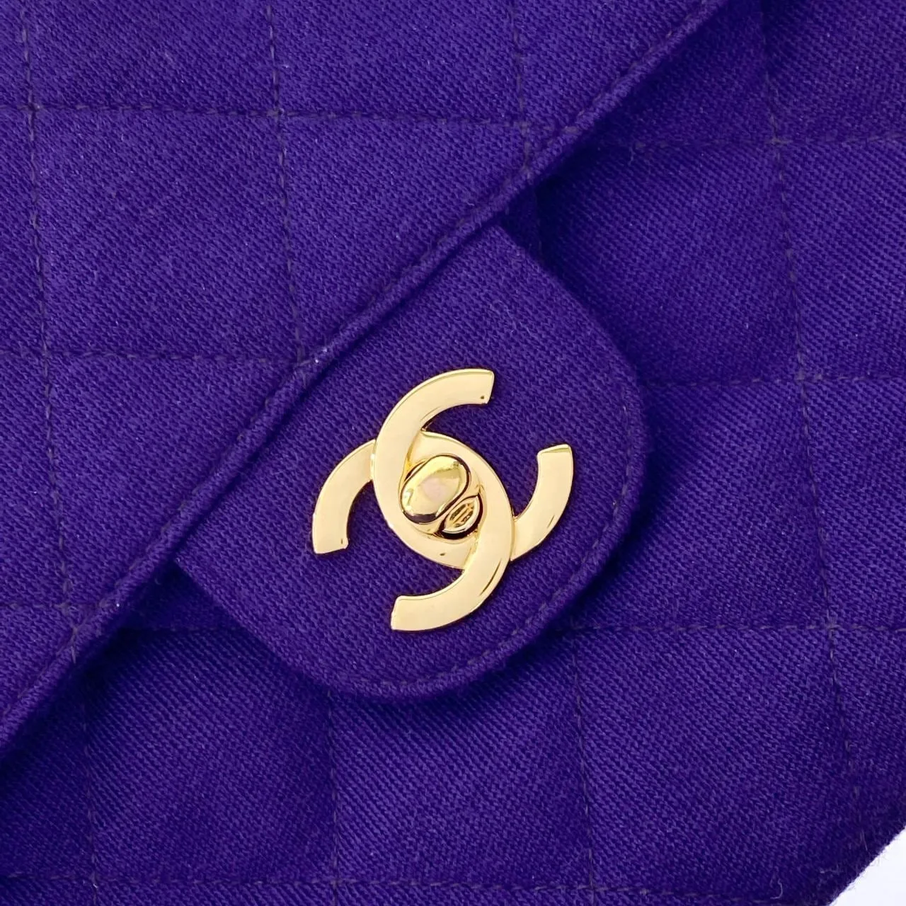 CHANEL Shoulder Canvas Purple Canvas Rank A - Thumbnail 4