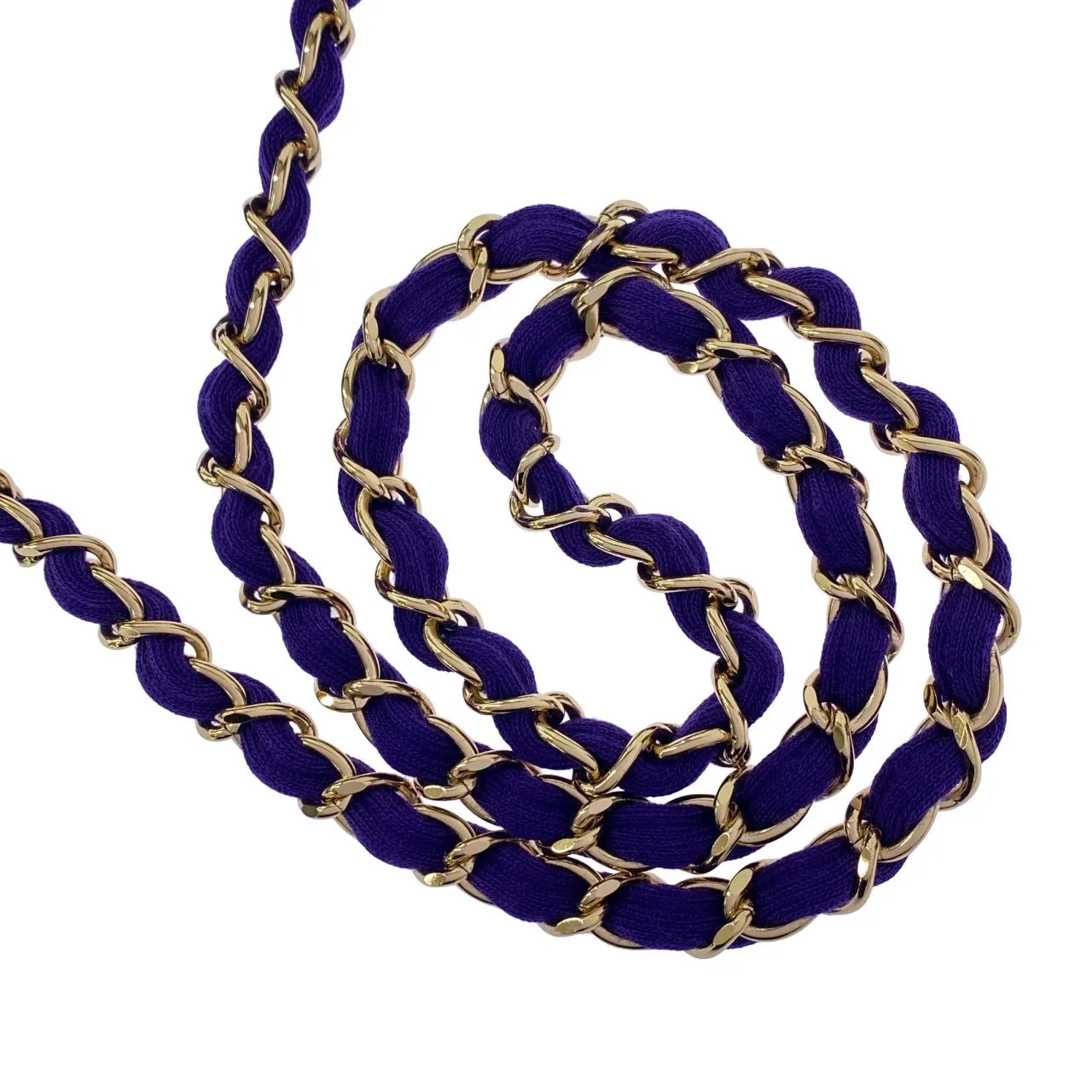 CHANEL Shoulder Canvas Purple Canvas Rank A - Thumbnail 5