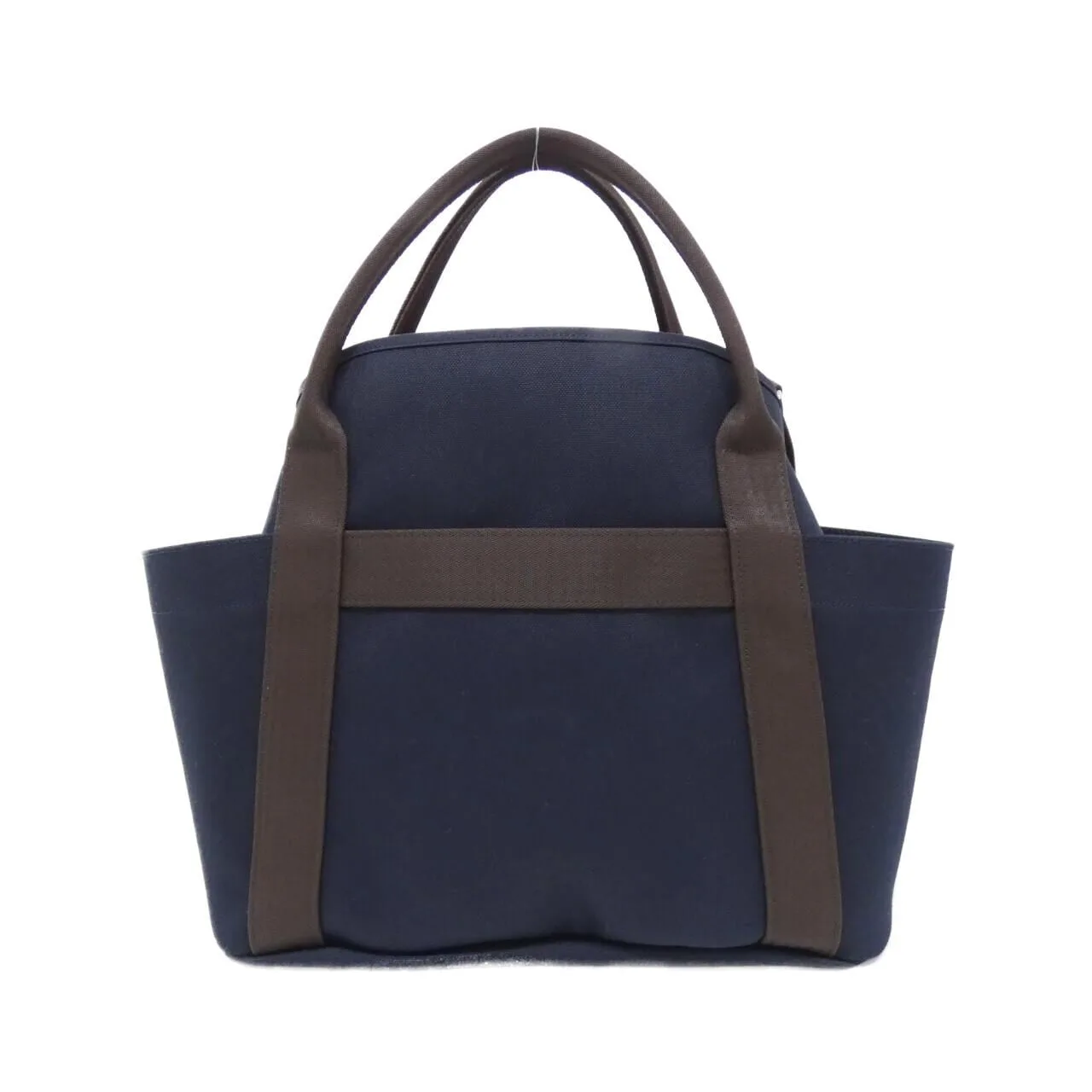 HERMES 068312CK Handbag Canvas Navy Canvas Rank A - Thumbnail 2