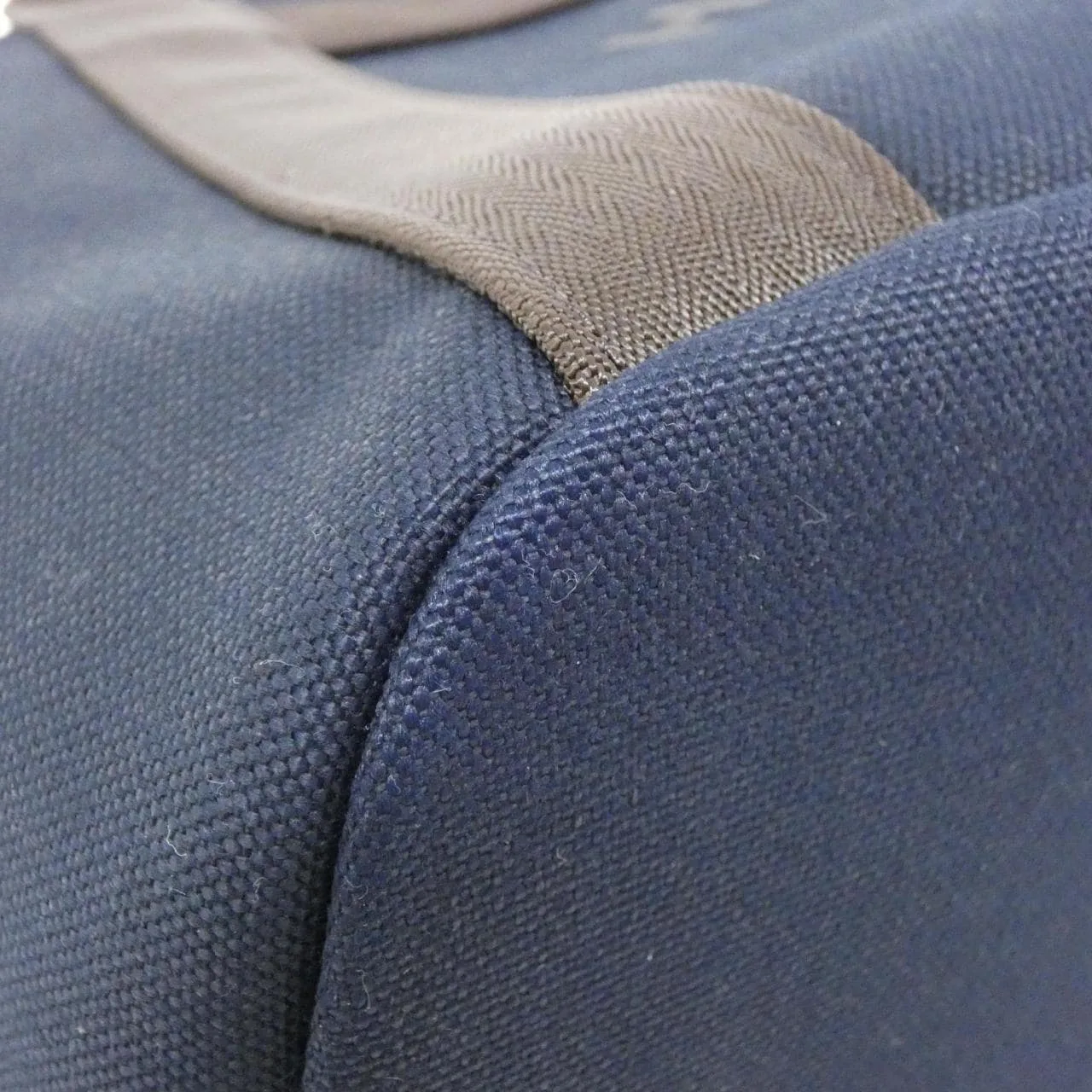 HERMES 068312CK Handbag Canvas Navy Canvas Rank A - Thumbnail 3