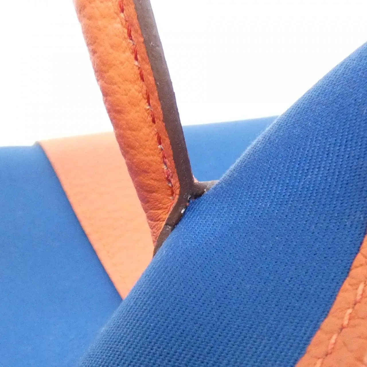 HERMES Garden Party 065867CK Tote Blue Rank A - Thumbnail 5