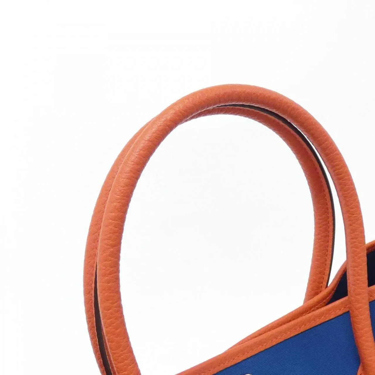 HERMES Garden Party 065867CK Tote Blue Rank A - Thumbnail 6