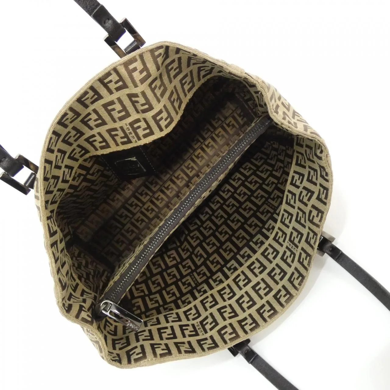 FENDI Sunshine Shopper 8BH018 Handbag Canvas Beige Canvas Rank A - Thumbnail 9