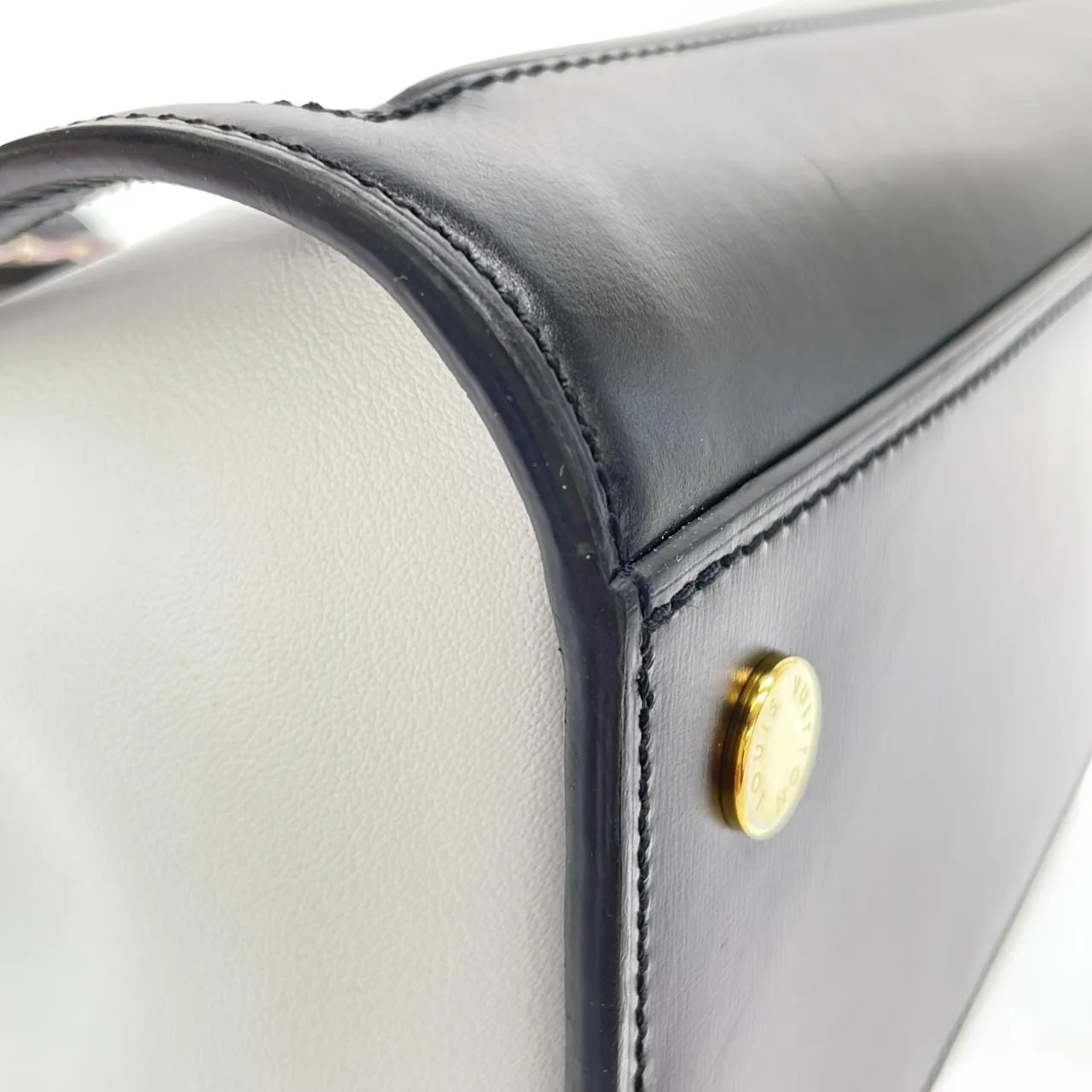 LOUIS VUITTON N97351 手提包 皮革 黑色 皮革 中古品A - 縮圖 3