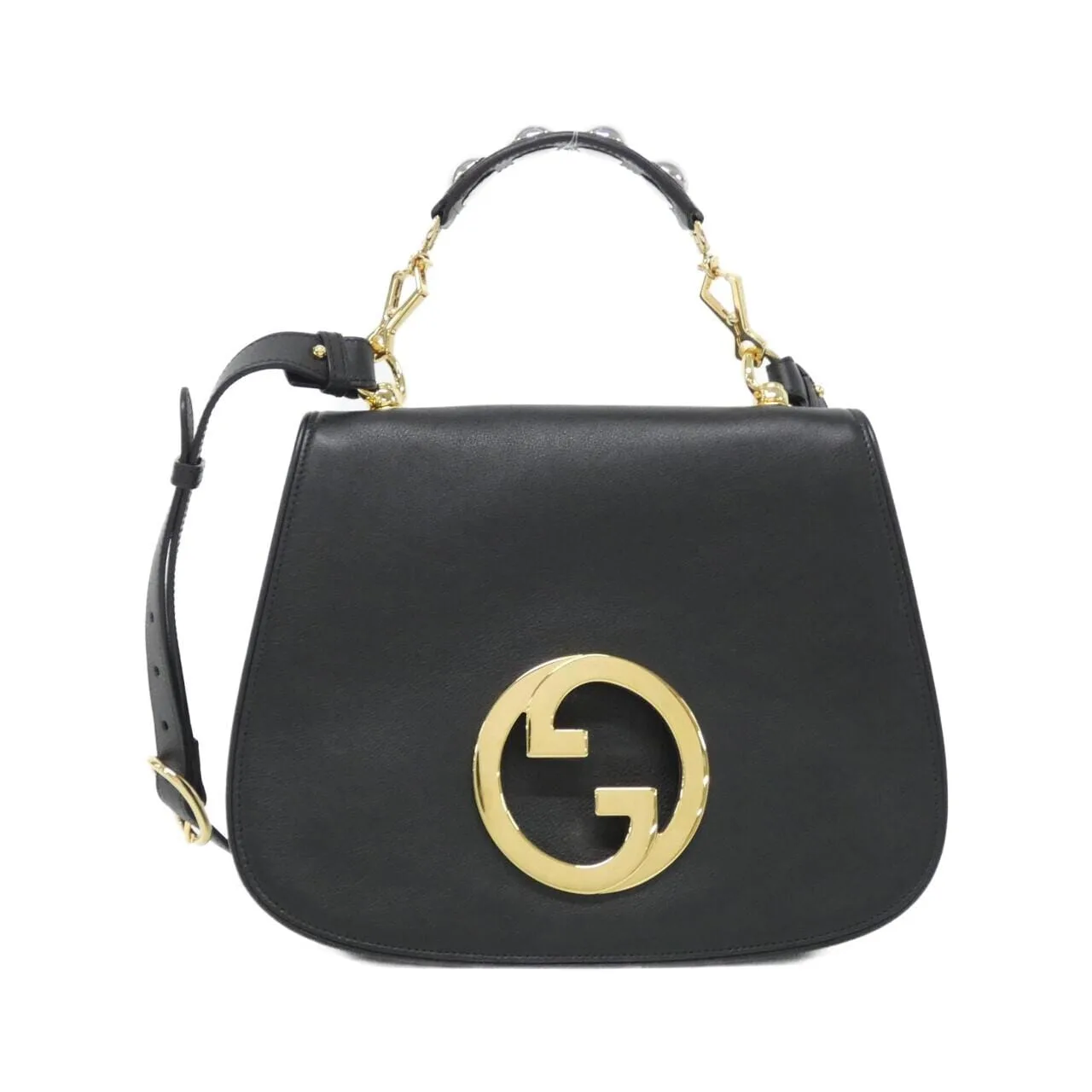 GUCCI 721172 UXXAG Shoulder Leather Black