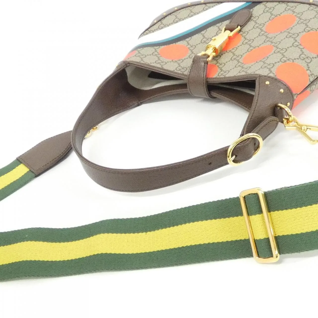 GUCCI 678843 UQHIG Shoulder Canvas 黑色 帆布 中古品A - 縮圖 6