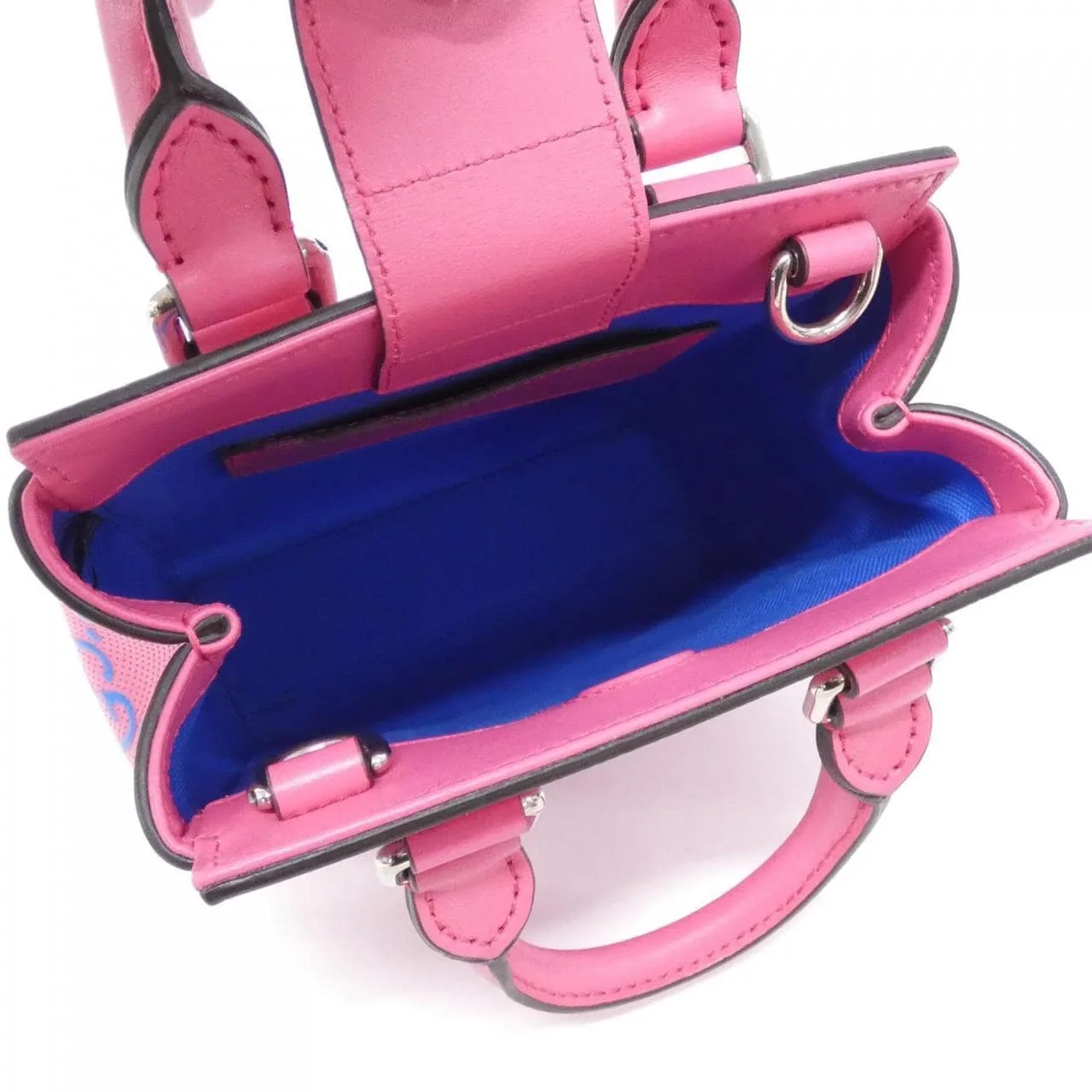 GUCCI 696010 AABDQ Handbag Leather 黑色 皮革 中古品A - 縮圖 6