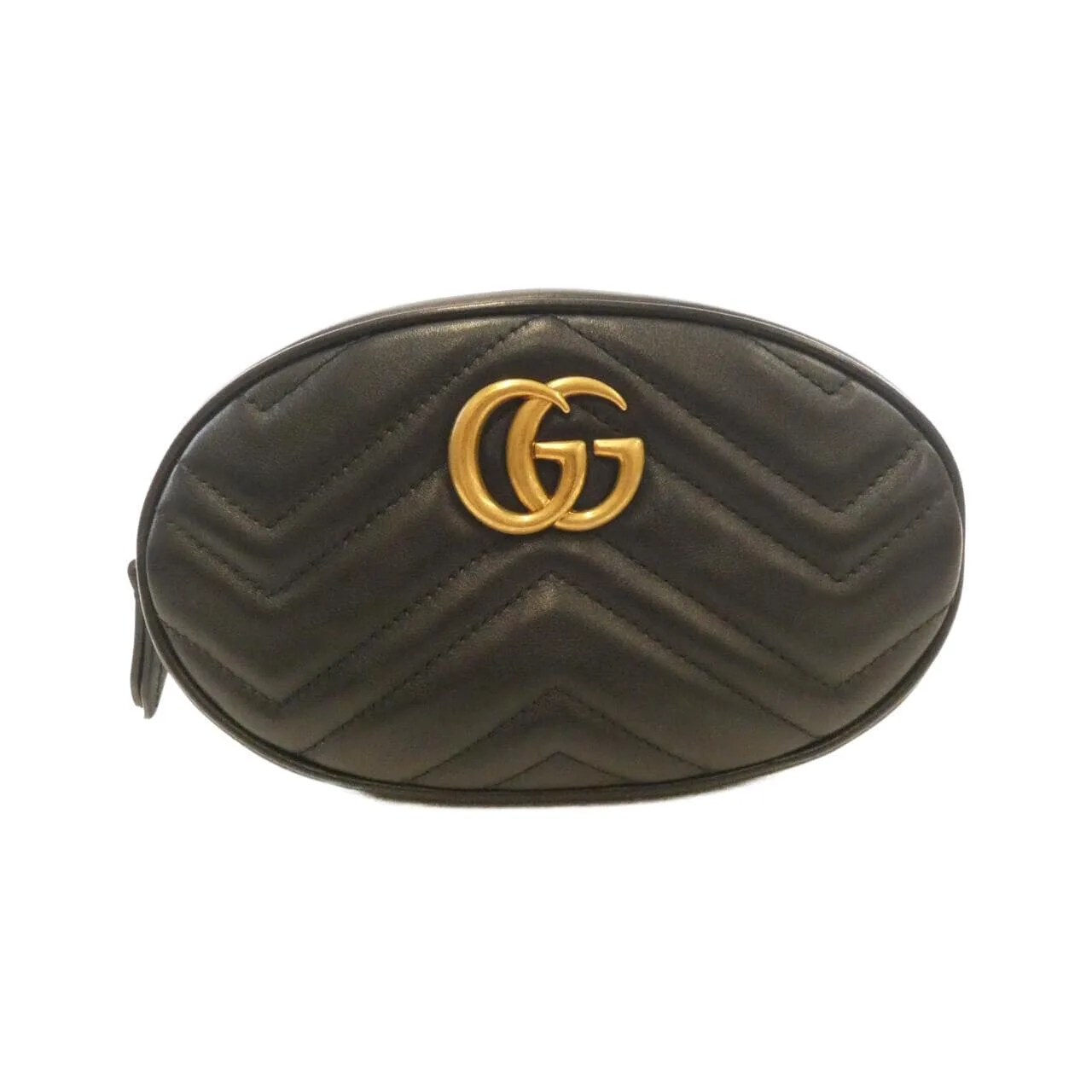 GUCCI GG Marmont 476434 DSVRT Belt Leather Black