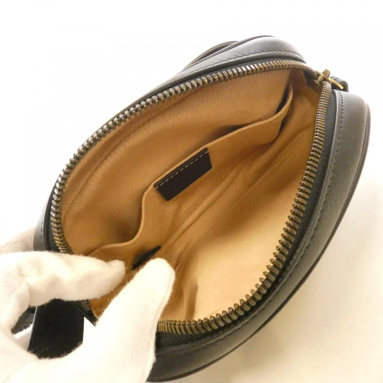 GUCCI GG Marmont 476434 DSVRT Belt Leather 黑色 皮革 中古品A - 縮圖 6