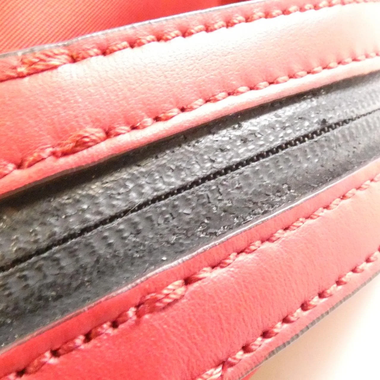 FENDI 7VZ035 6C1 Backpack Nylon 紅色 尼龍 中古品B - 縮圖 5