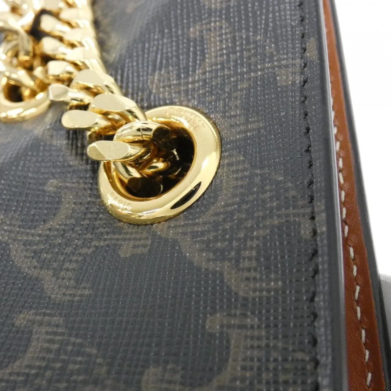 CELINE Shoulder Canvas 黑色 帆布 中古品A - 縮圖 3