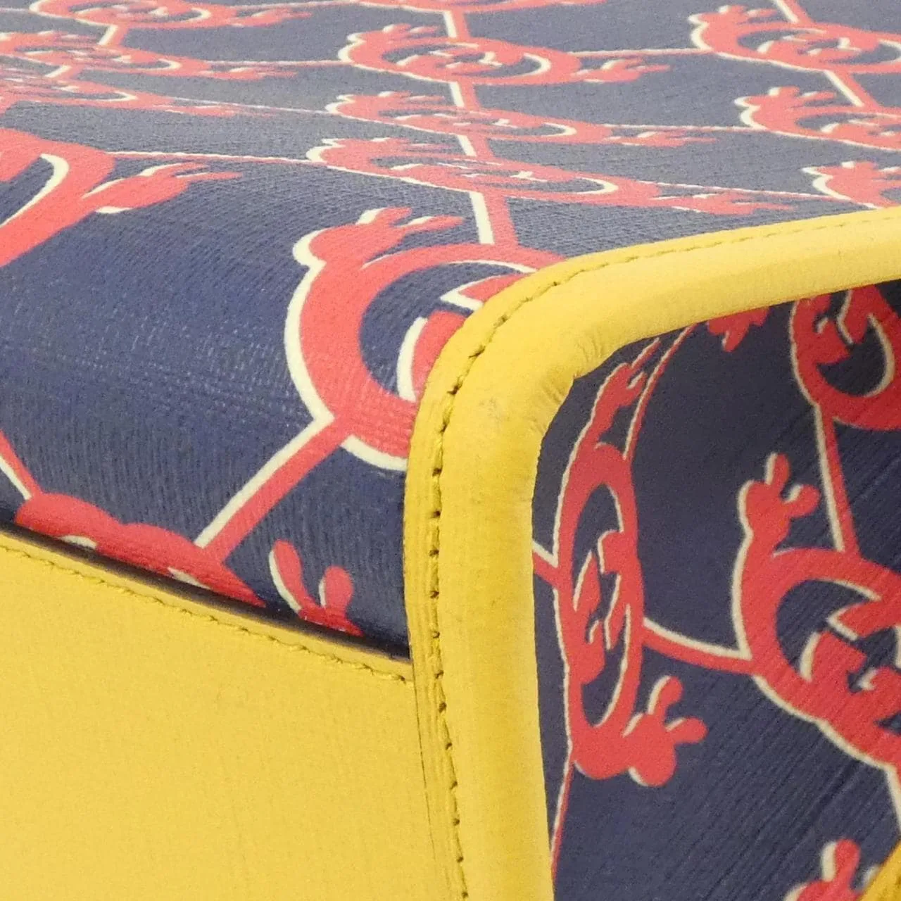 GUCCI 605614 FABBS Handbag Canvas Yellow Canvas Rank A - Thumbnail 2